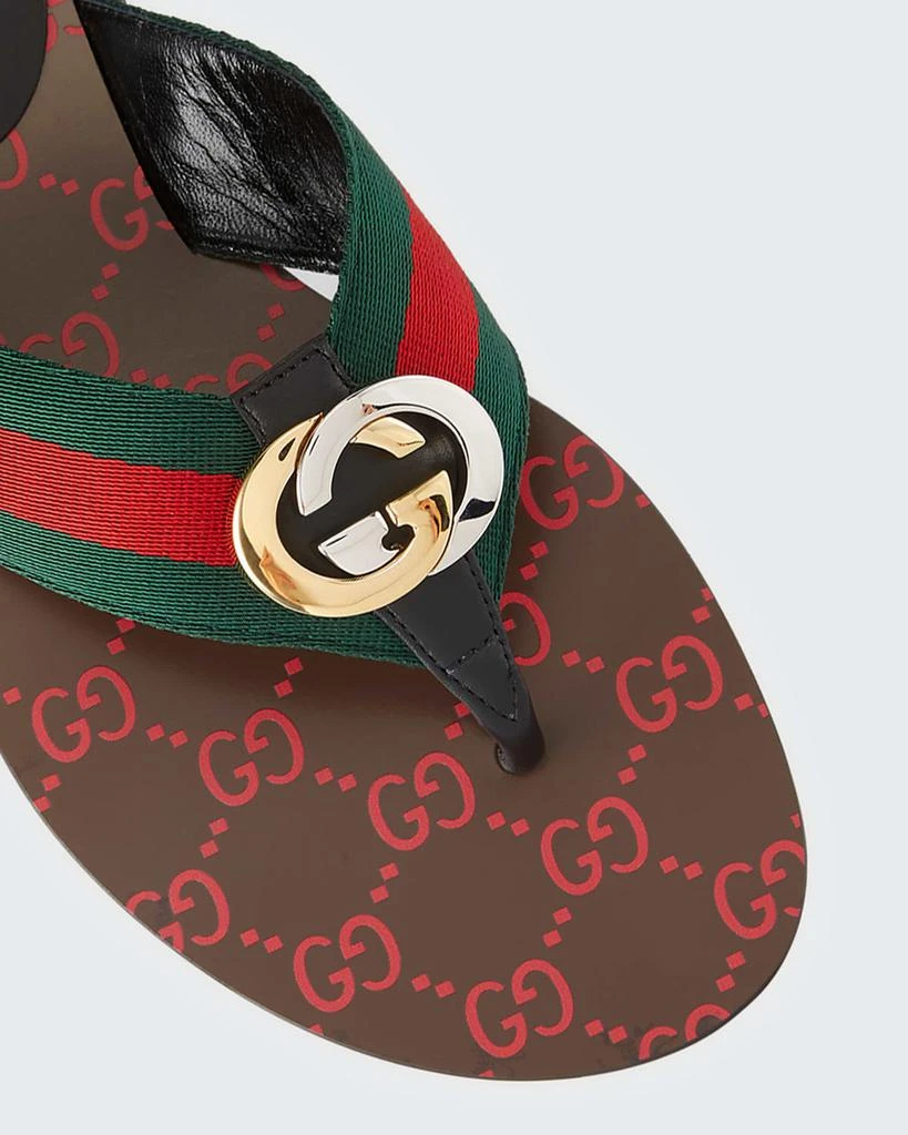 Gucci Kika Web Thong Sandals 4