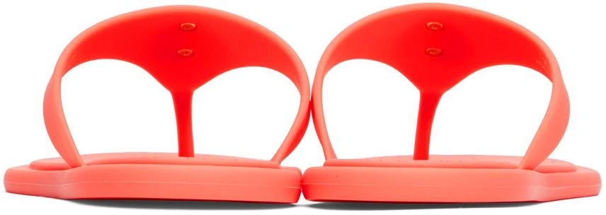 Versace Orange Alia Flat Rubber Sandals 2