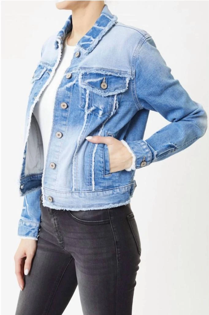 KanCan Kancan - Taylor Frayed Seam Denim Jacket 5