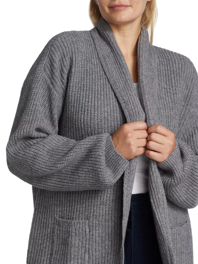 Minnie Rose Ribbed Cashmere-Blend Cardigan 6