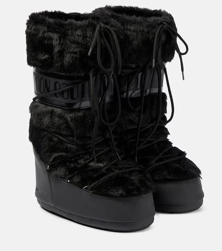 Moon Boot Icon faux fur-trimmed snow boots 1