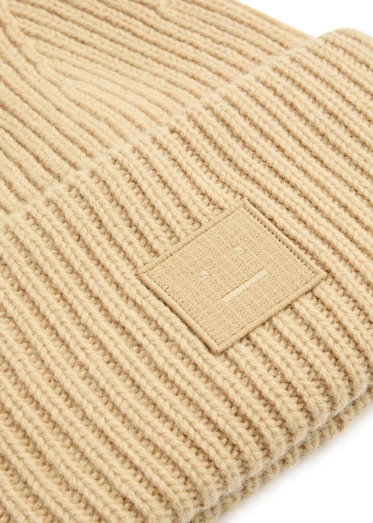 Acne Studios Logo ribbed wool beanie 2