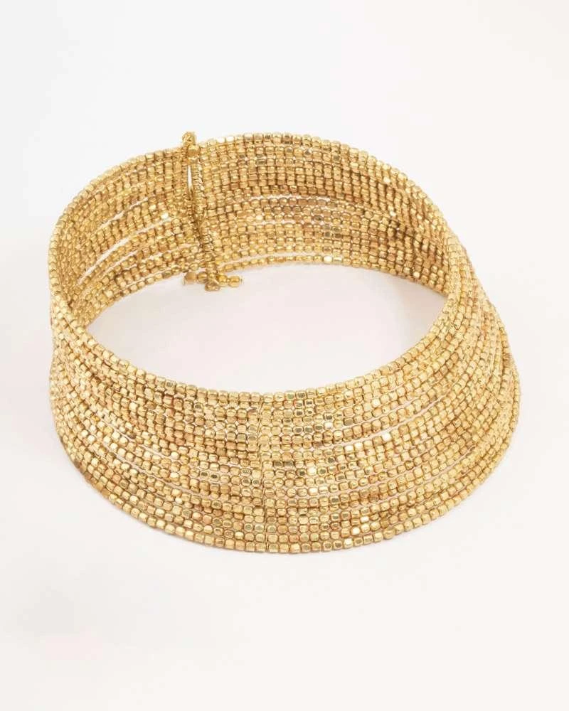 Lovisa Lovisa wide choker necklace in gold 1