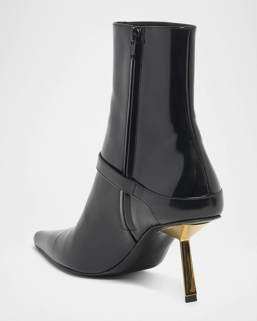 Yves Saint Laurent Lee Patent Buckle Stiletto Booties 4