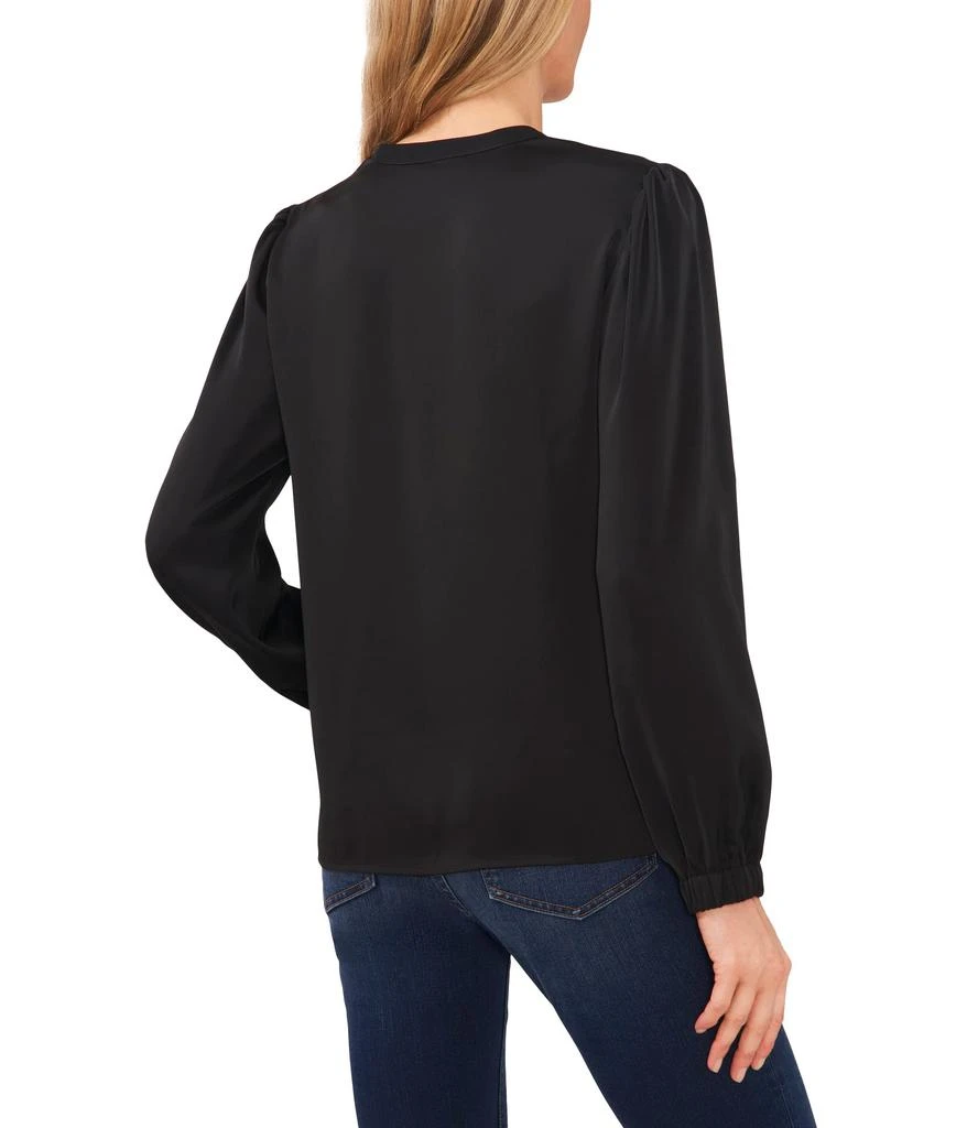 CeCe Long Sleeve Charmeuse Blouse w/ Neck Tie 2