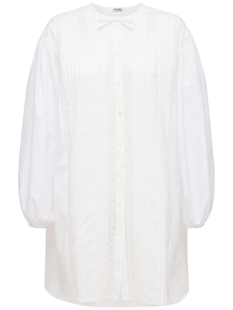 Miu Miu Cotton Poplin Long Shirt Dress 1