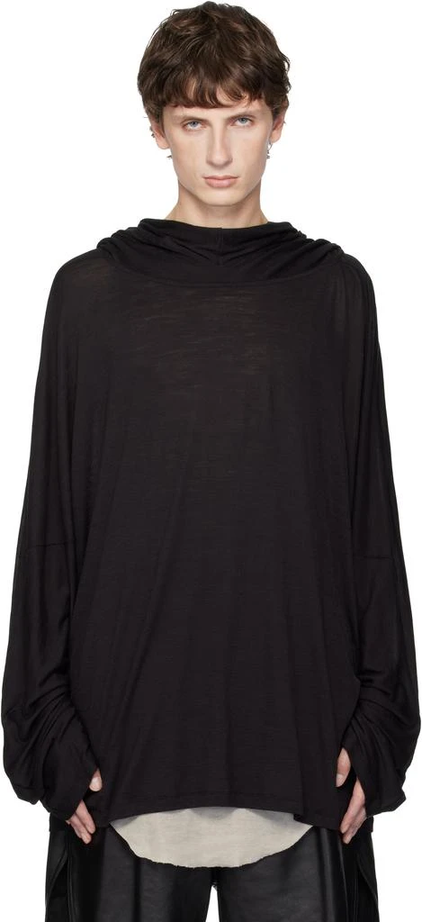 Rick Owens Black Concordians Tunic Hoodie 1