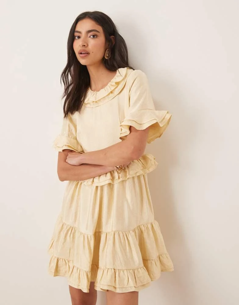 Sister Jane Buttercup ruffle mini dress in light yellow On Sale Now with Up to 65% Off | Discover Exclusive Deals & Savings at BeyondStyle Authentic Sister Jane Home|women with Sister Jane Buttercup ruffle mini dress in light yellow On Sale Now with Up to 65% Off | Discover Exclusive Deals & Savings at BeyondStyle Authentic Sister Jane Home|women with