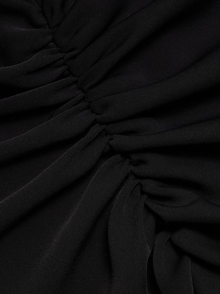 Amsale Satin Ruched Gown 7