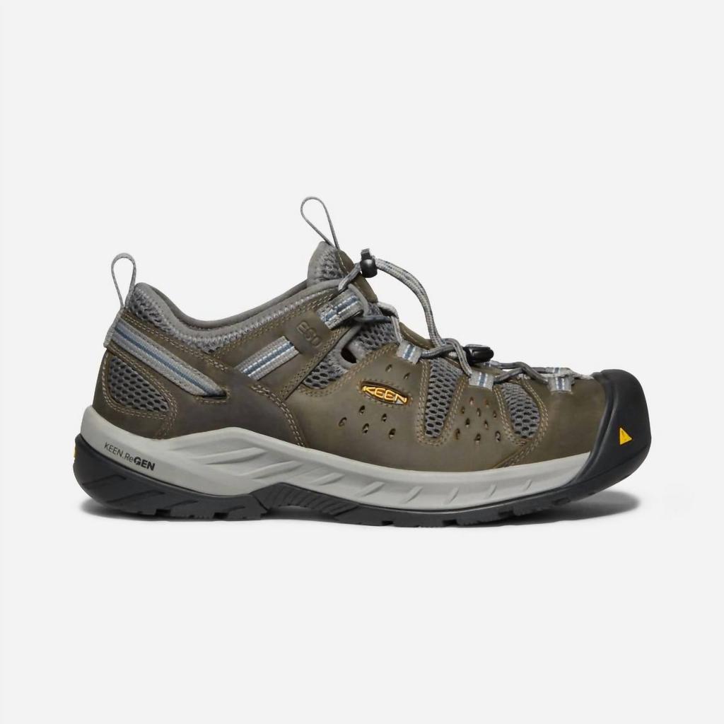 Keen Men's Steel-Toe Work Shoe In Gargoyle