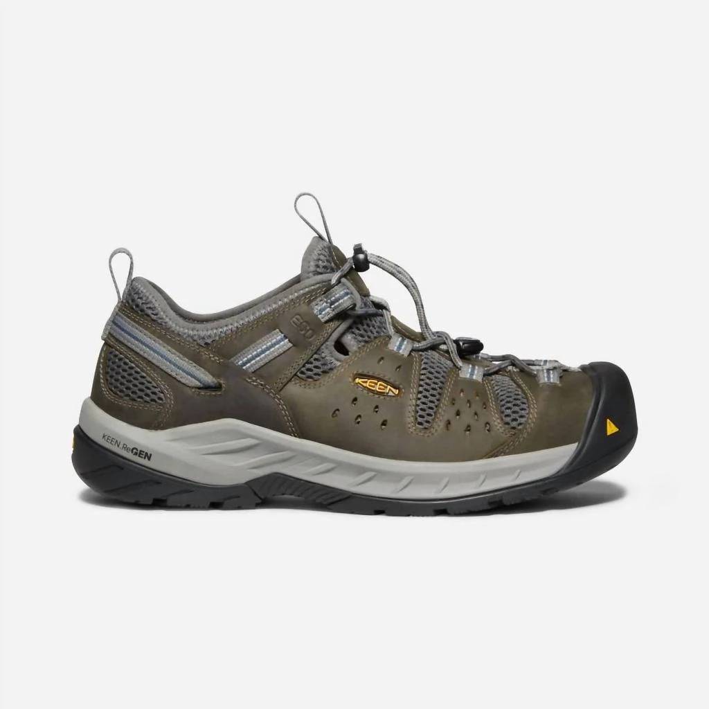 Keen Men's Steel-Toe Work Shoe In Gargoyle 1