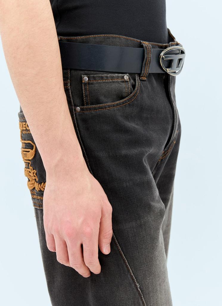 ベルト DIESEL 'B-1DR' belt B-1DR: Leather Belt with silver D logo buckle | Diesel