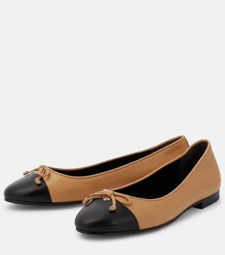 Tory Burch Bow-detail leather ballet flats 5