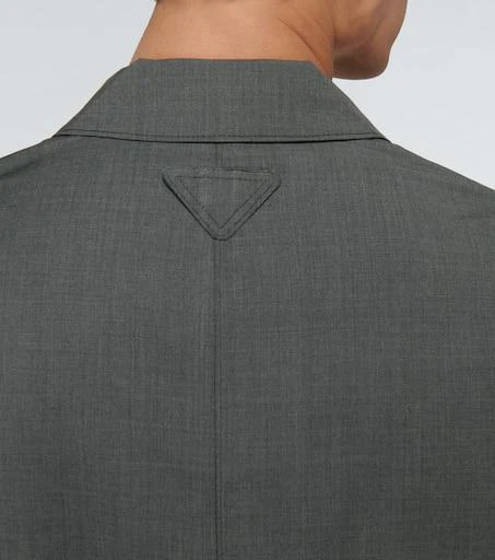 Prada Single-breasted wool poplin jacket 6