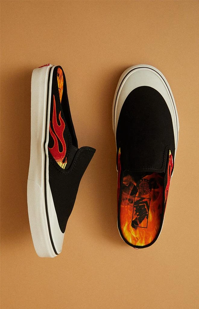 Vans x A$AP Worldwide Black & Red Classic Slip-On Mule Shoes 1