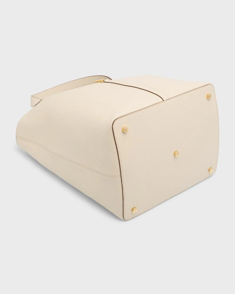 SAVETTE Grain Leather Tote Bag 2