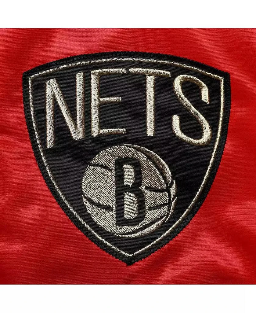 Starter Men's Red and Black and Green Brooklyn Nets Black History Month NBA 75th Anniversary Full-Zip Jacket 5