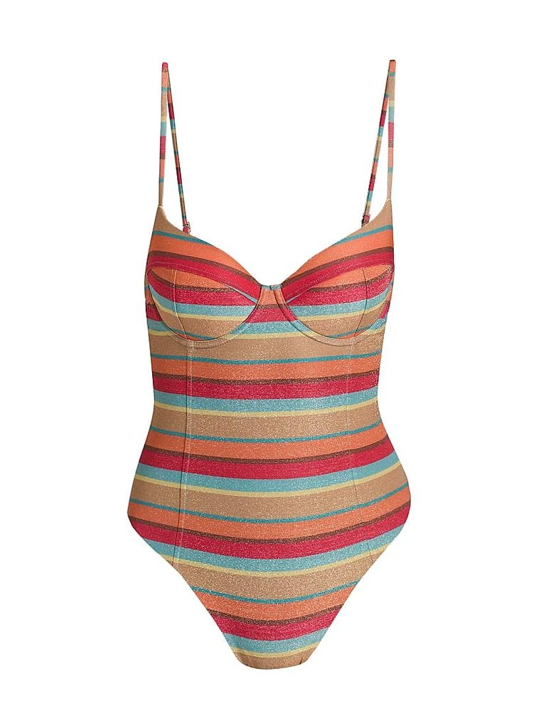 Ramy Brook Jayda Striped One-Piece Swimsuit