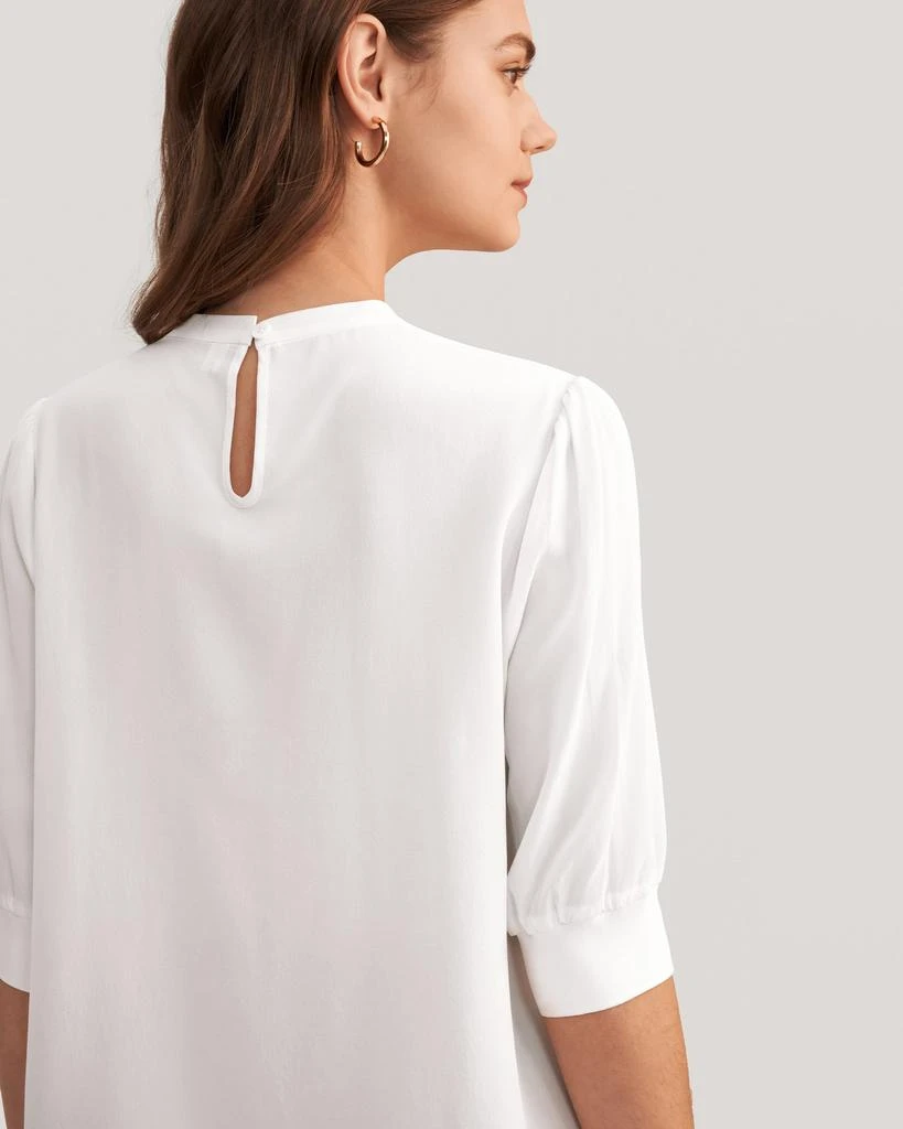 LILYSILK Elegant Casual Silk Tee With Rib Cuff for Women 5