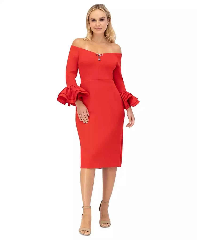luxury off shoulder dresses Luxury Sparkling Sequin-Beaded Off-Shoulder Gown with High-Slit Hem & –  Temperanent