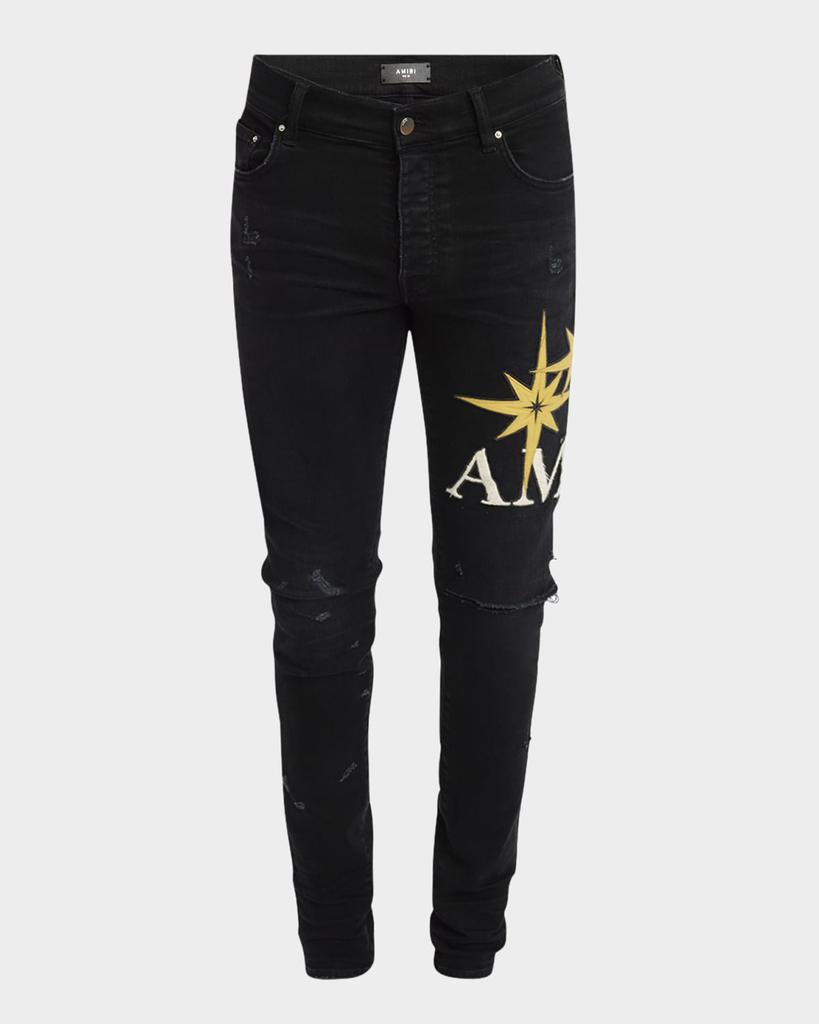 AMIRI Men's Starburst Applique Skinny Jeans