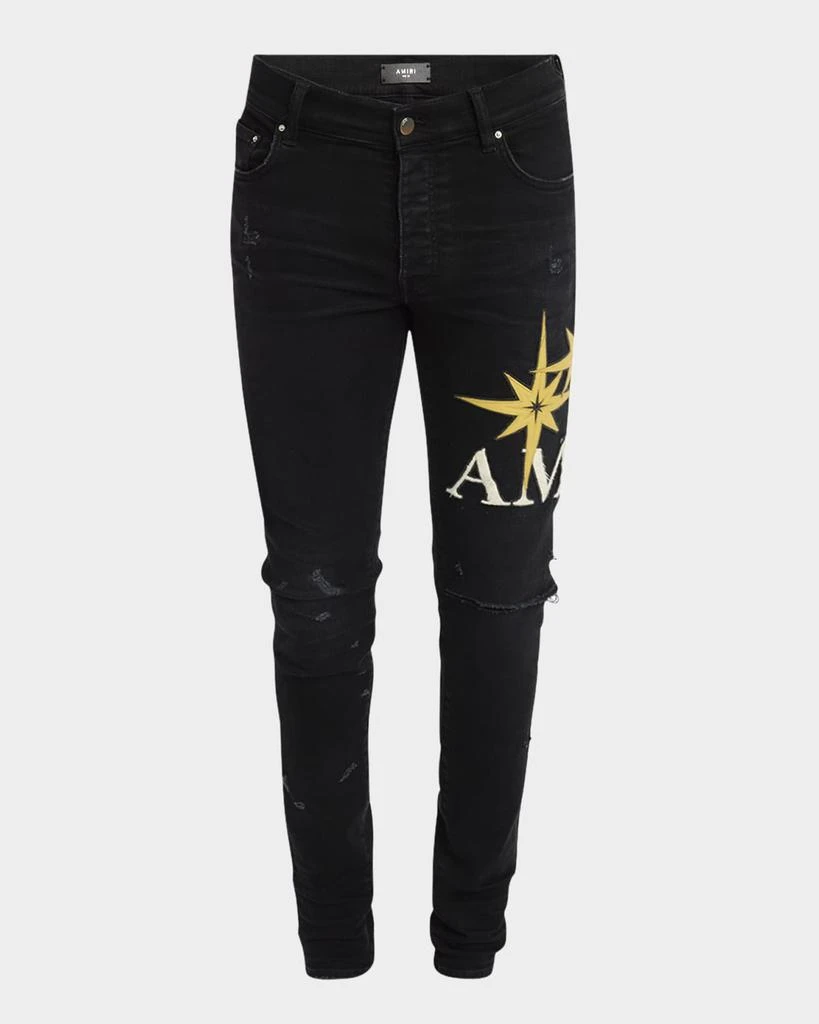 Amiri Men's Starburst Applique Skinny Jeans 1