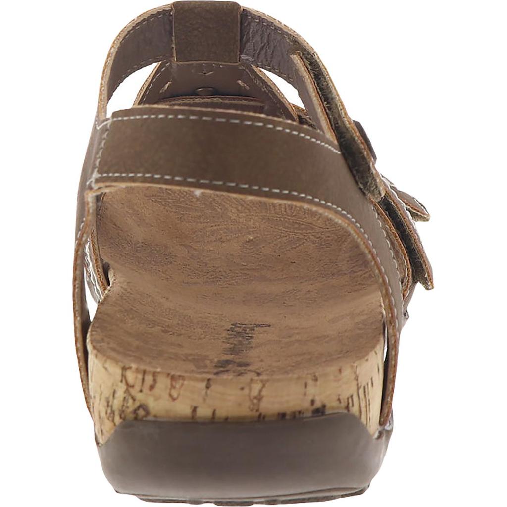 Bearpaw Ridley Womens Faux Leather Ankle Strap Wedge Sandals