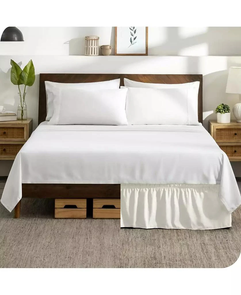 Bare Home Adjustable Wrap Around Ruffled Bed Skirt 2