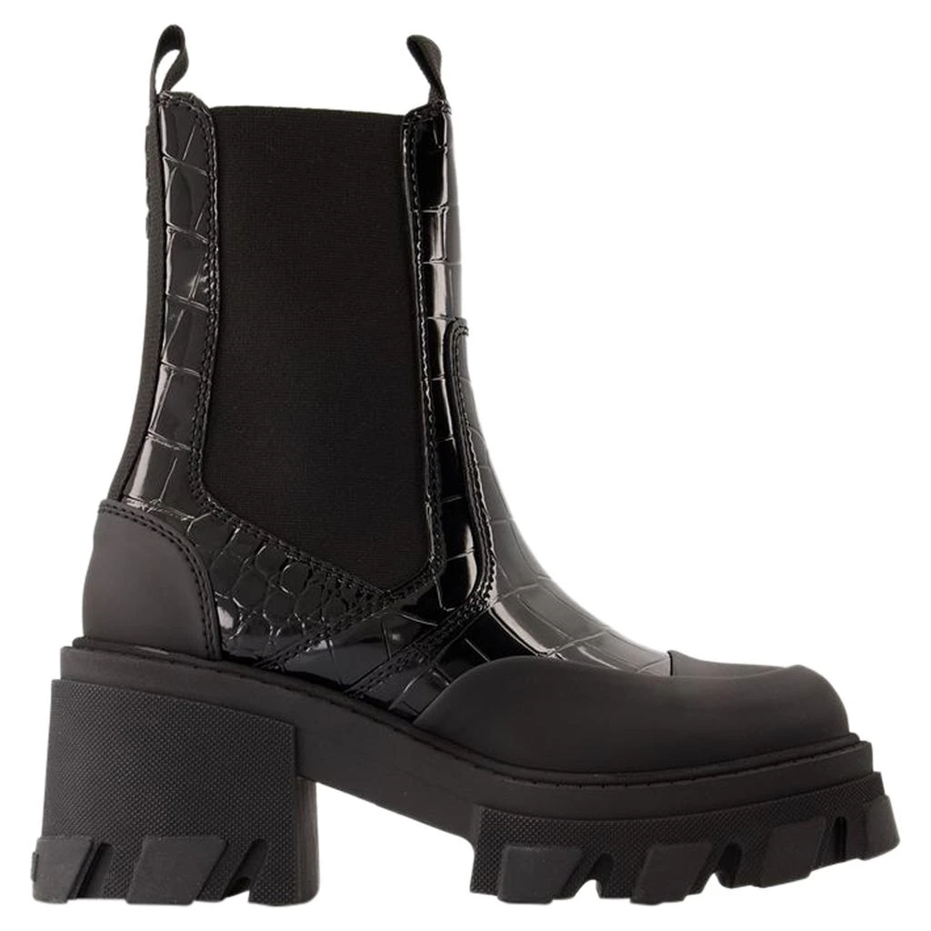 Ganni Cleated Mid Chelsea Boots - Ganni - Synthetic Leather - Black 1