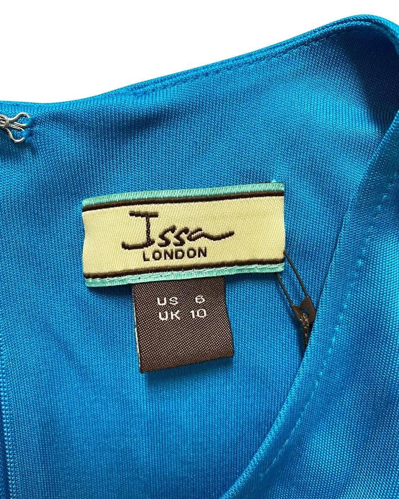 Issa London Blue Silk Drape Belt Dress 3