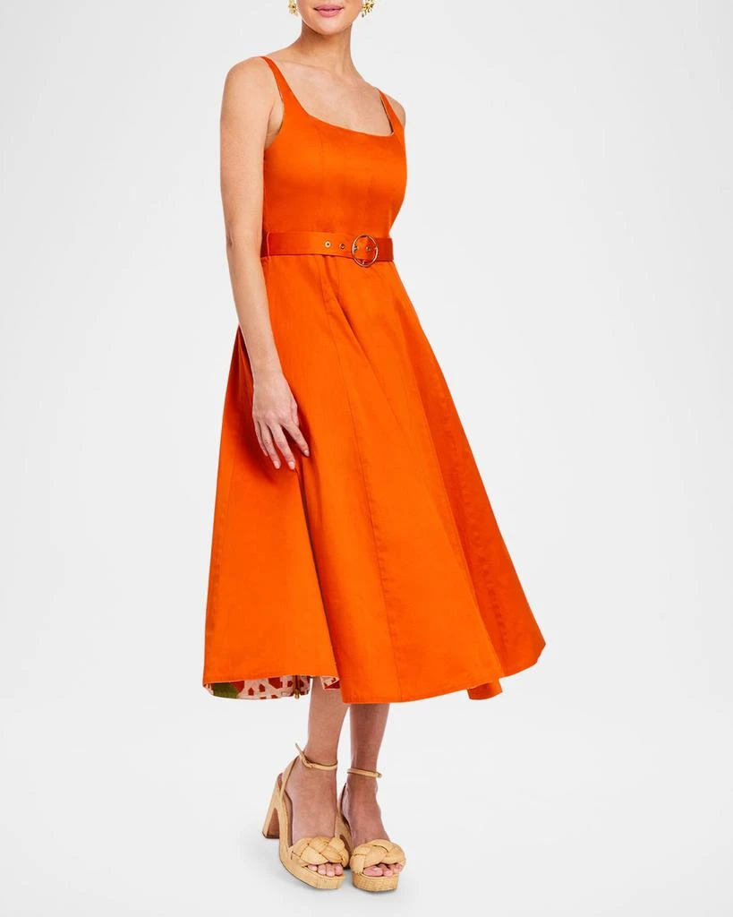 Mestiza New York Yvette Reversible Square-Neck Midi Dress 4