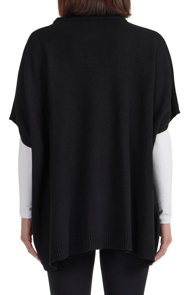 Bruno Magli Wool & Cashmere Blend Chain Trim Knit Capelet Top 2