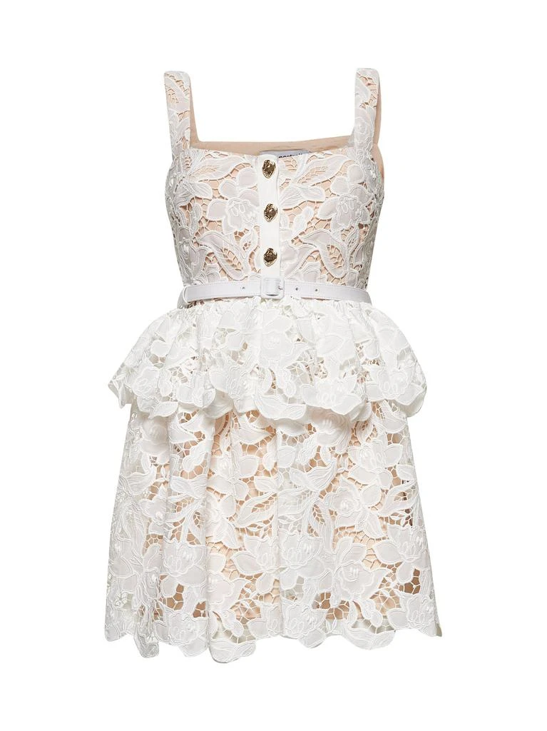 fitted midi mesh dress Simone Rocha Embellished Fitted Mesh Maxi Dress