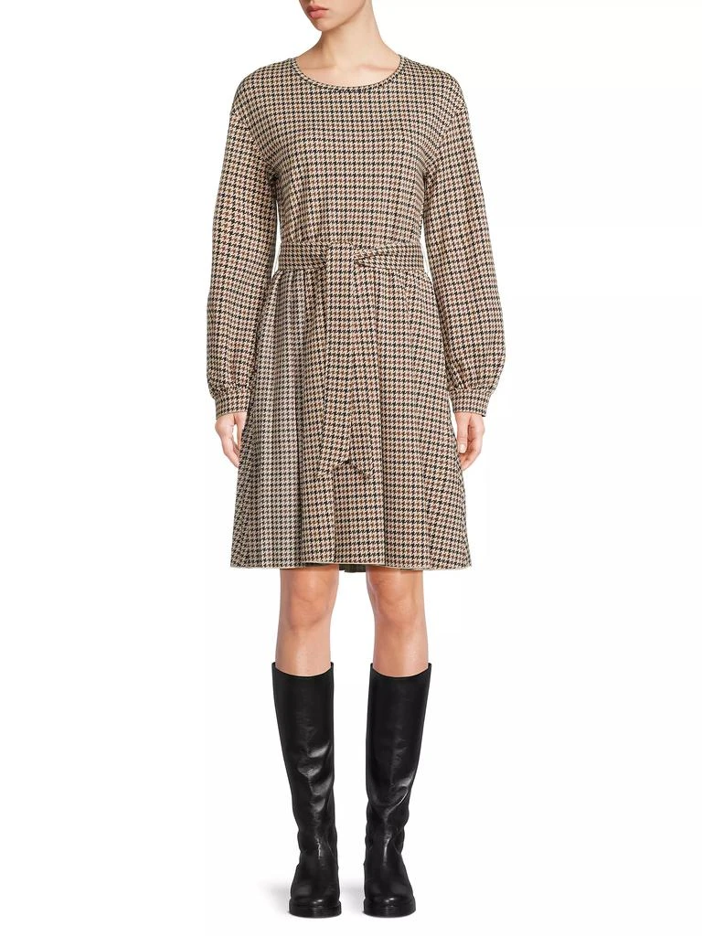 Weekend Max Mara Vetta Houndstooth Jersey Belted Minidress 2