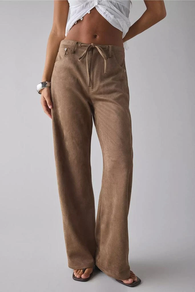 Lioness Lioness Dusty Faux Suede Wide Leg Pant 2