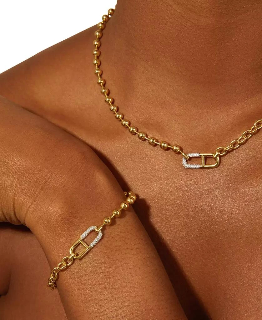 Audrey by Aurate Diamond Horizontal Link Two-Chain 18" Pendant Necklace (1/5 ct. t.w.) in Gold Vermeil, Created for Macy's 4