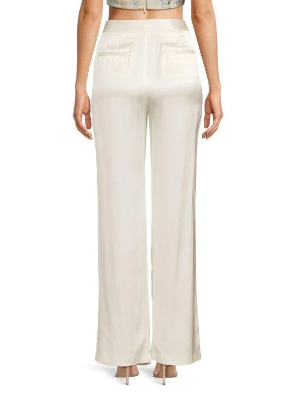 ADAM LIPPES Silk Charmeuse Wide Leg Pants 2