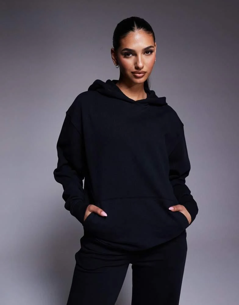 4505 4505 quick dry heavyweight training hoodie in washed black 1