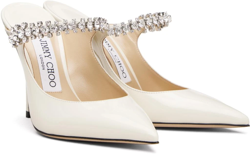 Jimmy Choo SSENSE Exclusive Off-White Bing 100 Heels 4
