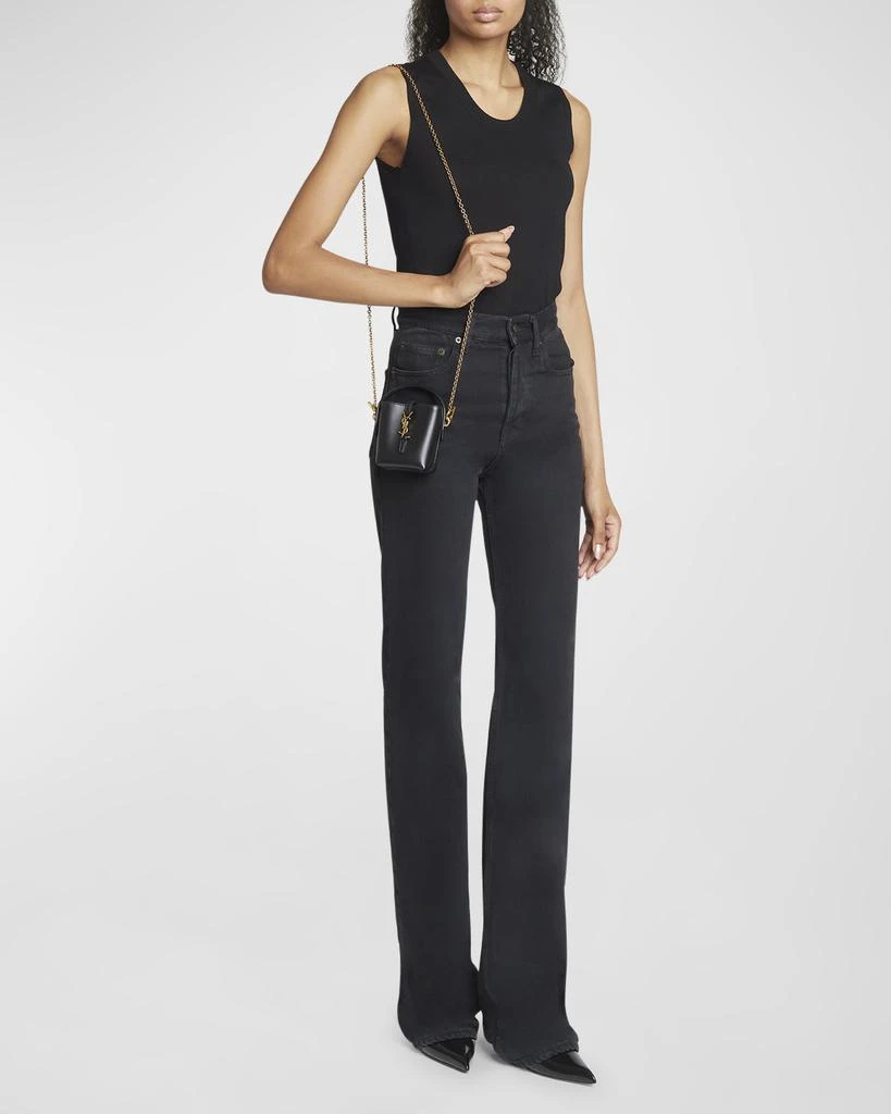 Yves Saint Laurent Le 37 Micro YSL Leather Bucket Bag 3