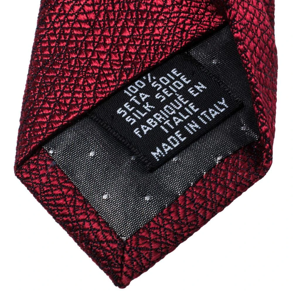Gianfranco Ferre Gianfranco Ferre Red Jacquard Silk Traditional Tie 4