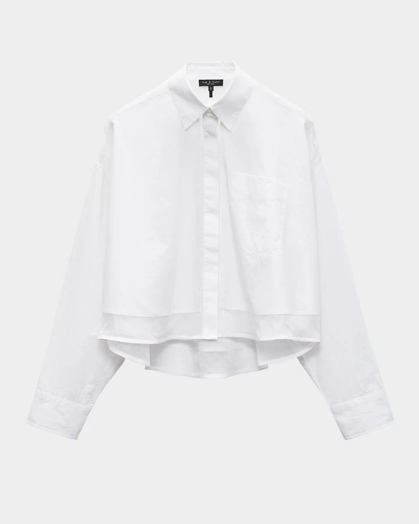 Rag & Bone Beatrice Cropped Combo Shirt 1