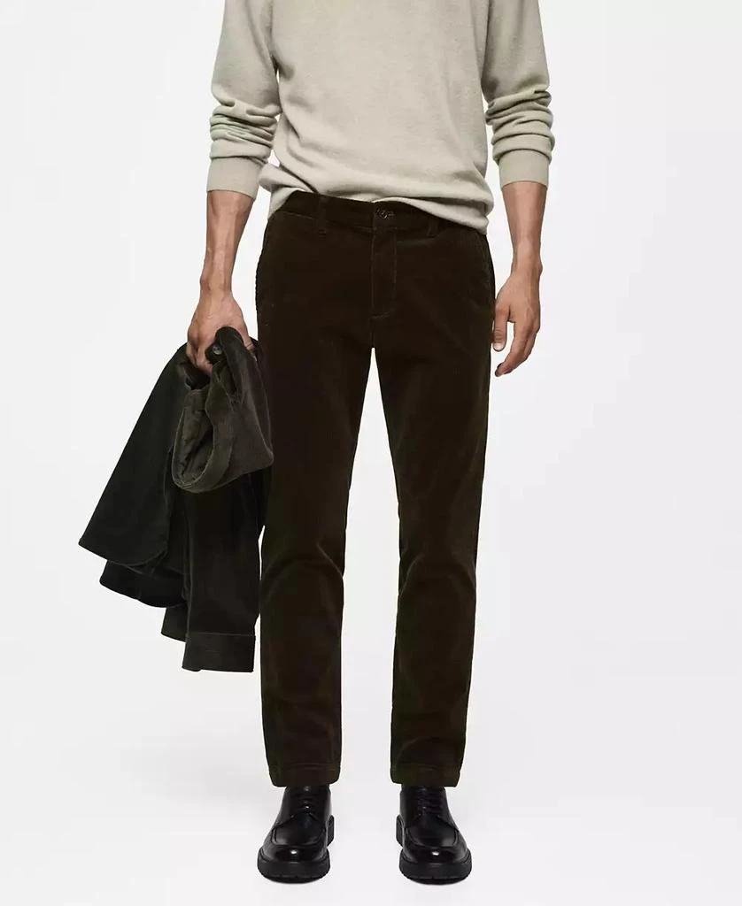 Mango Men's Slim-Fit Corduroy Pants 1
