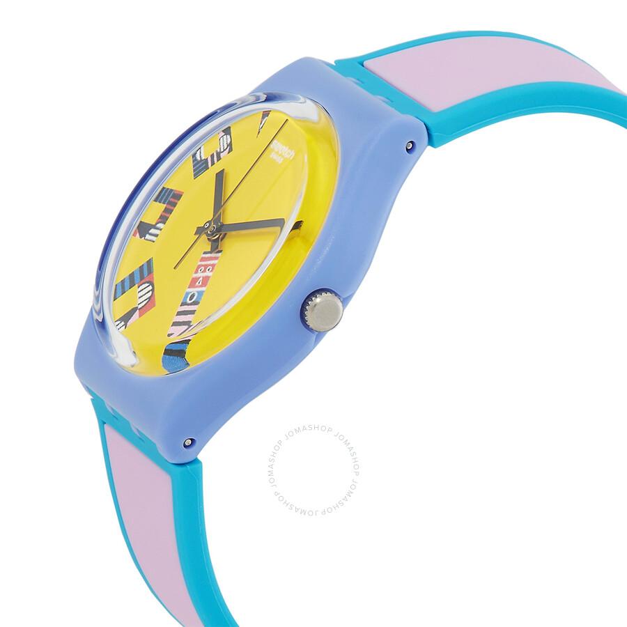 Swatch Tatham & O'Sullivan Serious Action Yellow Dial Quartz Unisex Watch GZ342