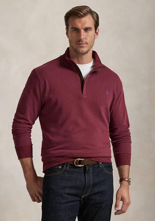Ralph Lauren Big 
Tall Luxury Jersey 1/4 Zip Pullover