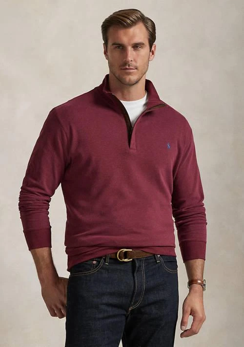 Ralph Lauren Big 
Tall Luxury Jersey 1/4 Zip Pullover 1