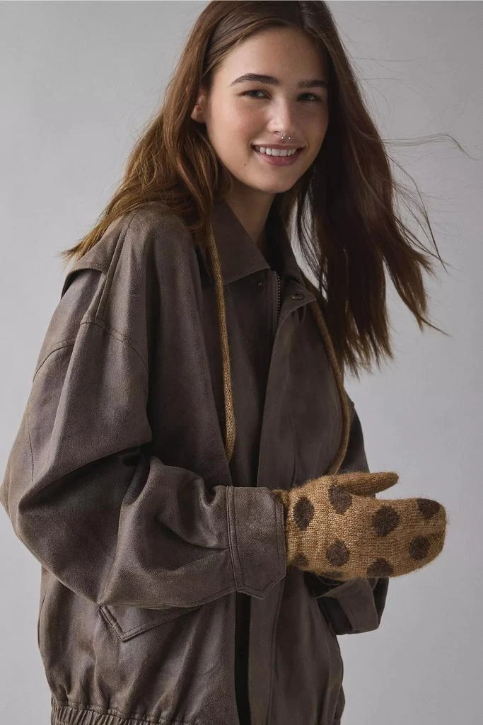 Urban Outfitters Polka Dot Corded Mitten