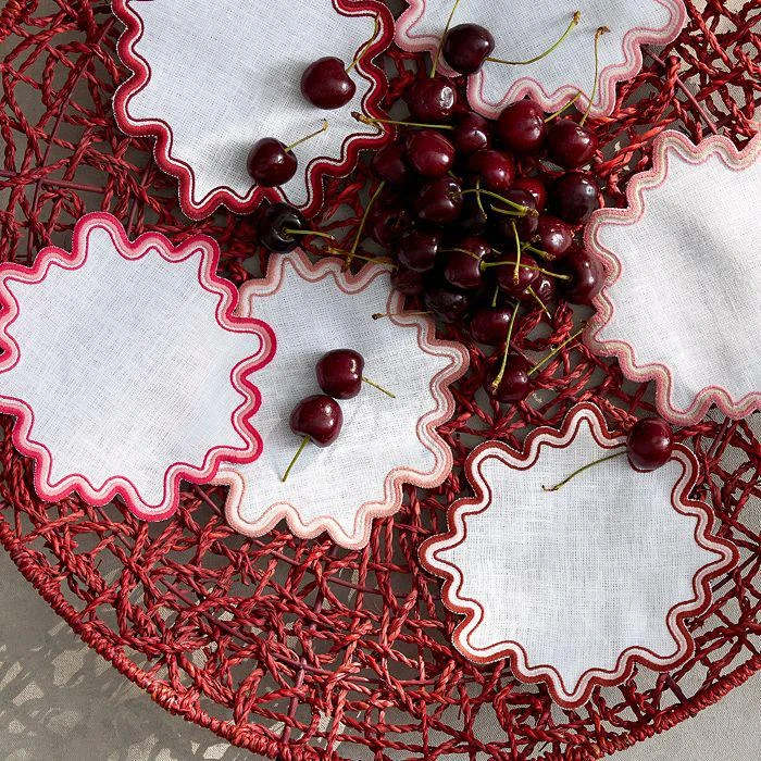 Matouk Wave 6" Round Cocktail Napkins, Set of 6 2