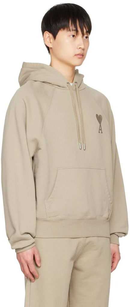 AMI Paris Beige Ami de Cœur Hoodie 2