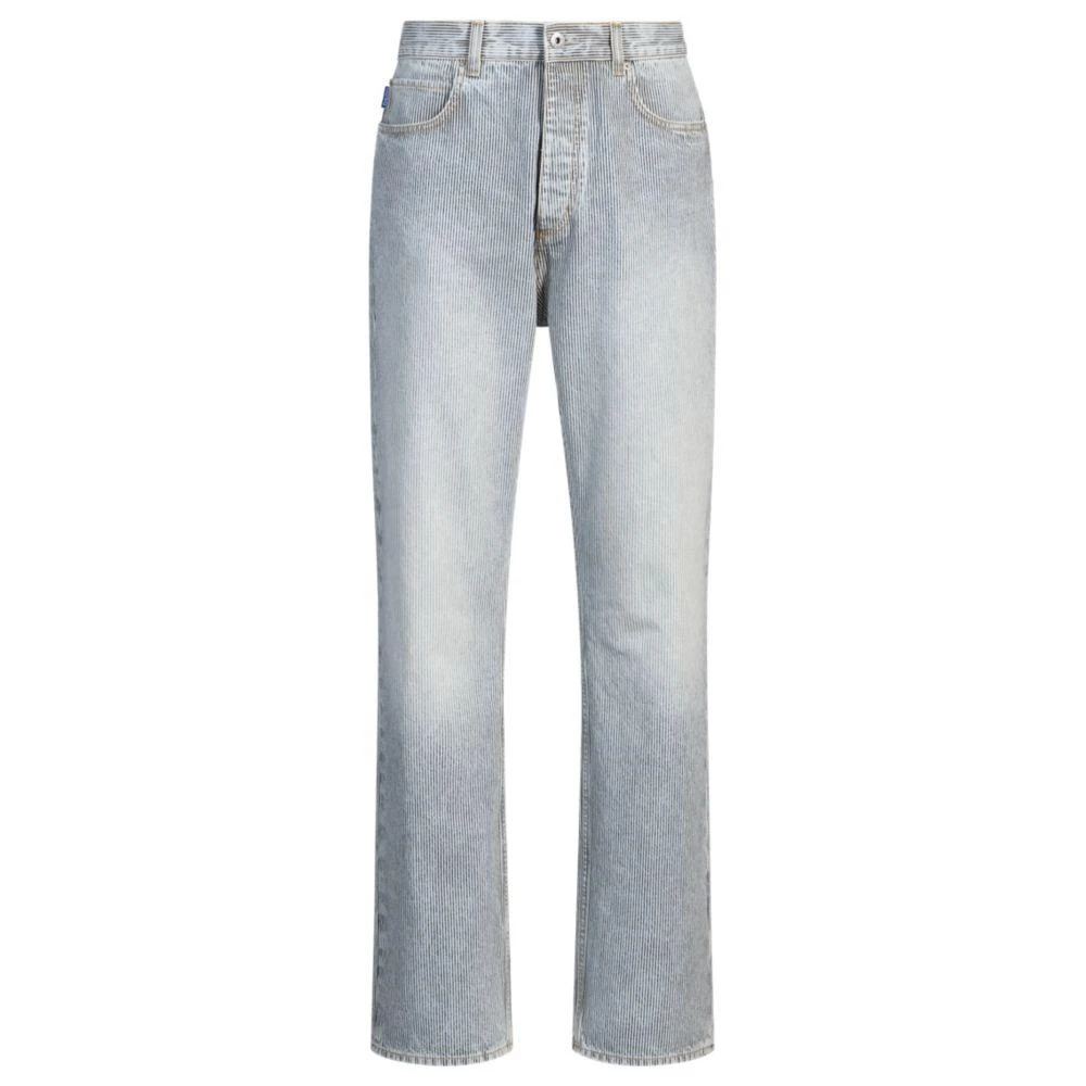 Hugo Boss Baggy-fit jeans in striped blue denim 1